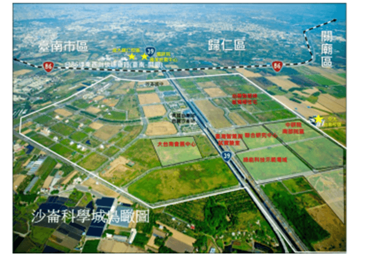 沙崙智慧綠能科學城示意圖